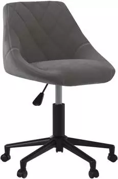 vidaXL B&uuml;rostuhl drehbar, dunkelgrau, Samt (335485)