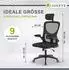 Juskys Baltimore Bürostuhl ergonomisch, höhenverstellbar, schwarz (301482)