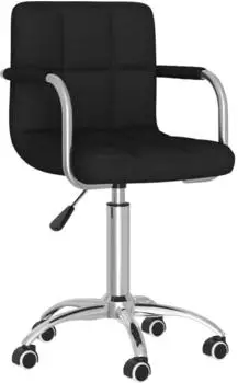 vidaXL B&uuml;rostuhl drehbar, h&ouml;henverstellbar, schwarz, Stoff (334673)