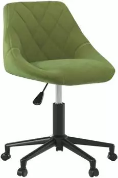 vidaXL B&uuml;rostuhl drehbar, hellgr&uuml;n, Samt (335486)