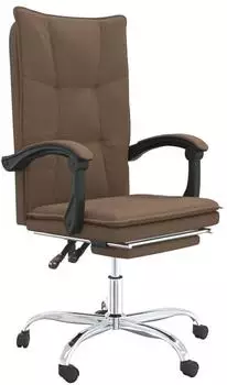 vidaXL B&uuml;rostuhl mit Liegefunktion, Stoff, braun (349750)