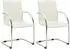 CLP Tira Schwingstuhl Kunstleder, creme, 2er-Set