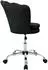 ML-Design Drehstuhl Samt, höhenverstellbar, Muschelrückenlehne, schwarz