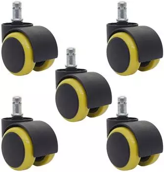 MCW Hartbodenrollen H86 5er-Set, 50mm, 150kg, gelb (800000644332)