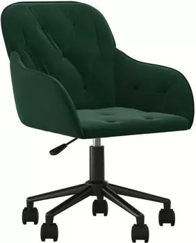 vidaXL Bürostuhl drehbar, Samt, dunkelgrün (344869)