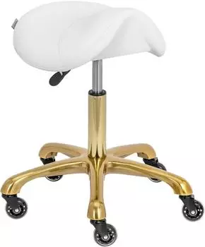 Physa YORK WHITE_GOLD Sattelhocker ergonomisch 55-70cm, 150kg (PHYSA YORK WHITE_GOLD)
