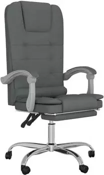 vidaXL Bürostuhl mit Massagefunktion, dunkelgrau, Stoff (349662)