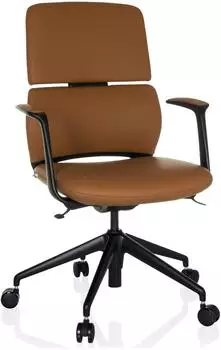 HJH Office ATMOS DESIGNER B&uuml;rostuhl Kunstleder, camel