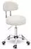 Tresko Rollhocker mit Lehne, höhenverstellbar 46-58cm, beige (ABH-013)