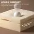 HomCom Schreibtischstuhl Chenille-Optik, höhenverstellbar, creme (921-973V00CW)