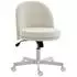 HomCom Schreibtischstuhl Chenille-Optik, höhenverstellbar, creme (921-973V00CW)
