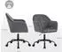 Woltu Schreibtischstuhl ergonomisch, Samt, dunkelgrau (W0ATT0645)