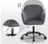Woltu Schreibtischstuhl ergonomisch, Samt, dunkelgrau (W0ATT0645)