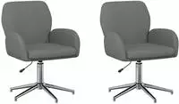 vidaXL B&uuml;rost&uuml;hle 2 Stk. 54 x 58 x 90 cm Dunkelgrau Stoff