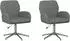 vidaXL Drehstuhl 2er-Set, Stoff, dunkelgrau, höhenverstellbar (3428296)