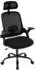 Woltu Bürostuhl ergonomisch, Netzstoff, schwarz, mit Kopfstütze & Lendenwirbelstütze