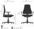 HJH Office Solao 300 Bürostuhl Schalenstuhl Stoff mit Armlehnen (719229)