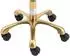 Physa GELA White Rollhocker mit Rückenlehne, höhenverstellbar 47-61cm, 150kg, weiß/gold