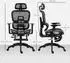 HomCom Bürostuhl ergonomisch, höhenverstellbar, Liegefunktion, Kopfstütze, schwarz