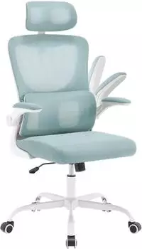 Woltu B&uuml;rostuhl ergonomisch, Netzstoff, blau (W0ATT0579)