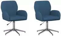 vidaXL B&uuml;rost&uuml;hle 2 Stk. 54 x 58 x 90 cm Blau Stoff