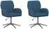 vidaXL Drehstühle 2 Stk. Stoff, blau, 54x58x90cm (3428302)