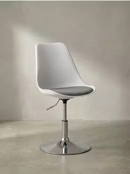 KADIMA DESIGN Trompetenstuhl Stoffbezug, drehbar, grau (4251745758398)
