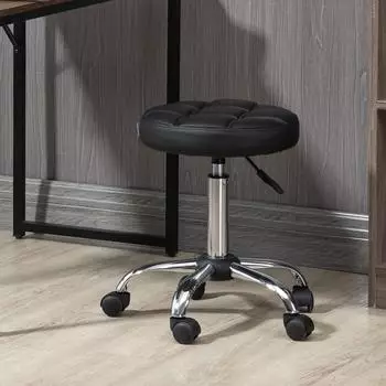 HomCom Rollhocker höhenverstellbar 51-67cm, 360° drehbar, schwarz