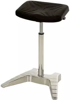 STIER Stehhilfe XL 600-850mm, 12&deg; Neigung, schwarz, mit Griff und Rollen (907647)