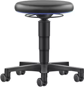 Bimos Arbeitshocker mit Rollen, Kunstleder, schwarz (9463-MG01-3277-532)