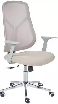 Beliani Nuviner B&uuml;rostuhl Stoff/Mesh, beige, h&ouml;henverstellbar