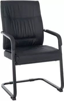 CLP Anubis XL Besucherstuhl Kunstleder, schwarz, mit Armlehne