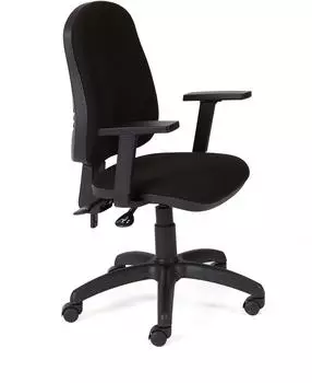Rocada Bürostuhl mit Armlehnen, verstellbar, schwarz (911/4+958)