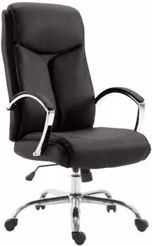 CLP Arlen B&uuml;rostuhl Lederoptik, h&ouml;henverstellbar, braun
