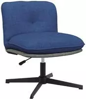 vidaXL B&uuml;rostuhl Drehbar Blau Stoff