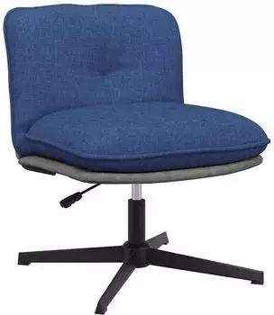 vidaXL B&uuml;rostuhl drehbar, Stoff, blau (4105393)