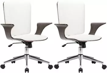 vidaXL B&uuml;rost&uuml;hle drehbar Kunstleder 2er-Set (69x61x104cm)