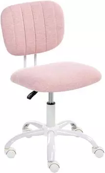 Beliani Bubbly Schreibtischstuhl Stoff rosa (711406)