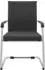 CLP Hakon Freischwinger Lederoptik mit Armlehnen, grau (327771)