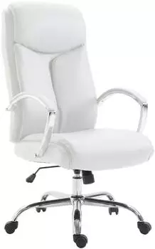 CLP Arlen B&uuml;rostuhl Lederoptik, h&ouml;henverstellbar, wei&szlig;