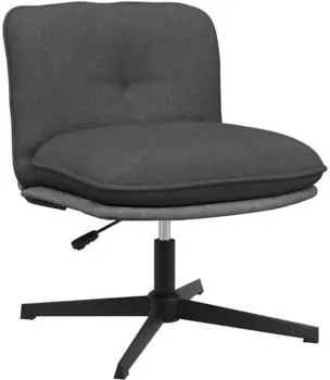 vidaXL B&uuml;rostuhl drehbar, Stoff, dunkelgrau, mit Armlehnen (4105390)