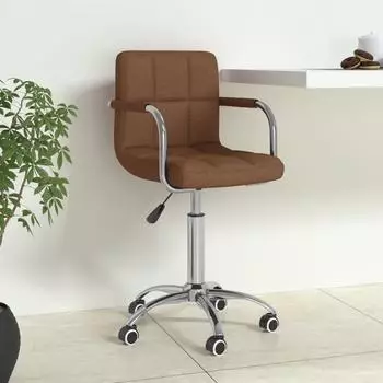 vidaXL B&uuml;rostuhl, drehbar, braun, Stoff (334670)