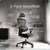 Deskspace Move ergonomischer Bürostuhl, schwarz, bis 150kg (move-black)
