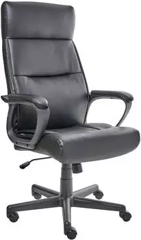 Beliani Guru B&uuml;rostuhl Kunstleder schwarz (652502)