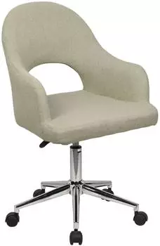 Svita KLARA B&uuml;rostuhl Drehstuhl Cut-Out, Stoff, hellbraun/beige (96281)