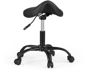 HJH Office Sattix Sattelhocker Kunstleder, schwarz (800411)