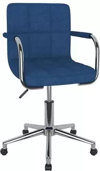vidaXL B&uuml;rostuhl drehbar, blau, Stoff (334795)