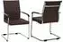 MCW MCW-Q85 Besucherstuhl Kunstleder 280g/m², dunkelbraun, 2er-Set (101909)