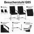 MCW MCW-Q85 Besucherstuhl Freischwinger, Kunstleder, weiß (101907)
