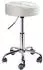 LuxusKollektion Drehhocker höhenverstellbar, weiß, Ø35cm, bis 110kg